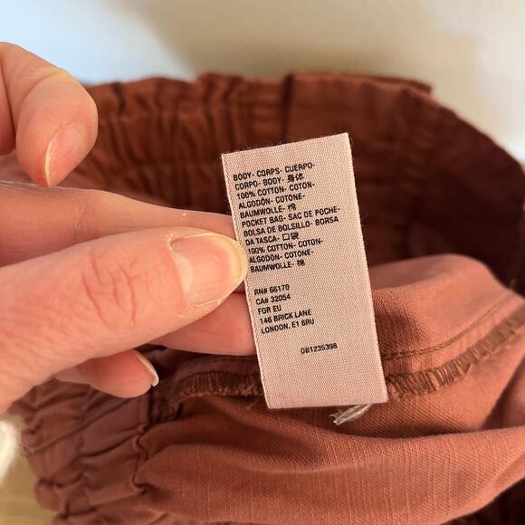 Free People Ready To Run Cinch Waist Pants Size XS Rust Baggy Barrel Tapered - Picture 6 of 9